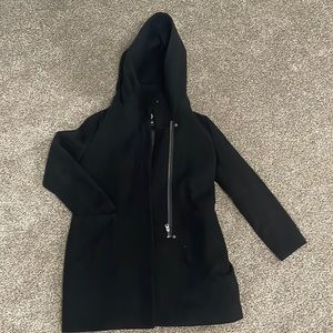 Black Zip Pea Coat